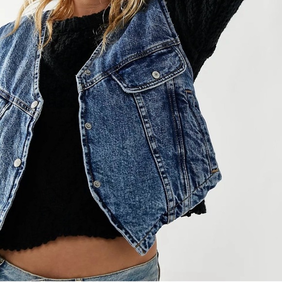 Free People: Florence Ranch Denim Vest - Picture 4 of 12